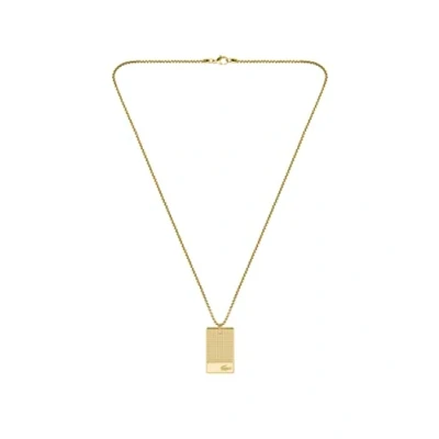 Image of Lacoste Stencil Necklace goldcoloured, Size: One Size, Gold coloured