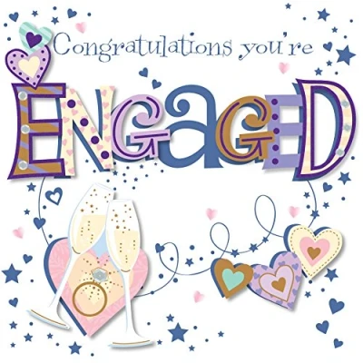 Image of Congratulations You&#039;re Engaged Greeting Card by Talking Pictures Greetings Cards