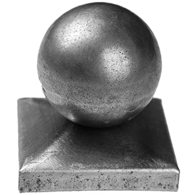 Image of FJB Weld On Post Cap with 40mm Ball for Square Metal Posts Untreated Steel 40 x mm / 6 off