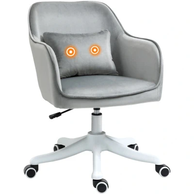 Image of Vinsetto Office Chair with Rechargeable Electric Vibration Massage Lumbar Pillow, Wheels921 298V72GY