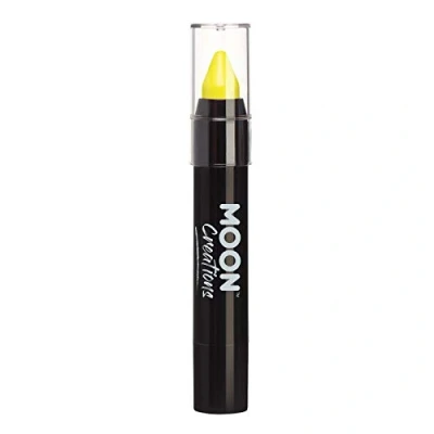 Image of Moon Creations Face Paint Stick Body Crayons Yellow 3.2g Sweat Proof &amp; Water Resistant Cruelty Free, Made in UK For Kids, Adults, Fancy Dress, Festivals, Halloween