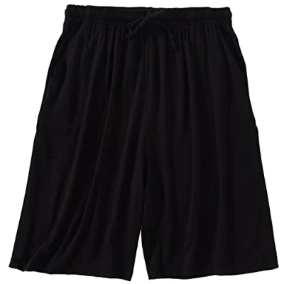 Image of Men&#039;s Pyjama Shorts Comfy Model Nightwear Super Soft Lounge Wear Bottoms,Black,8XL