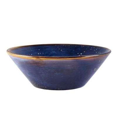 Image of Genware Terra Porcelain, Aqua Blue, Conical Bowl, 195mm, CN PBL19, Pack of 6
