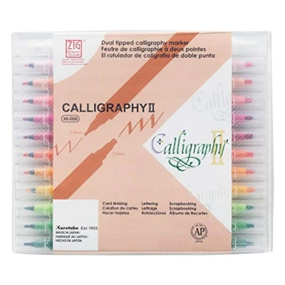 Image of Kuretake Zig Memory System Calligraphy II Set of 24, Dual Tip
