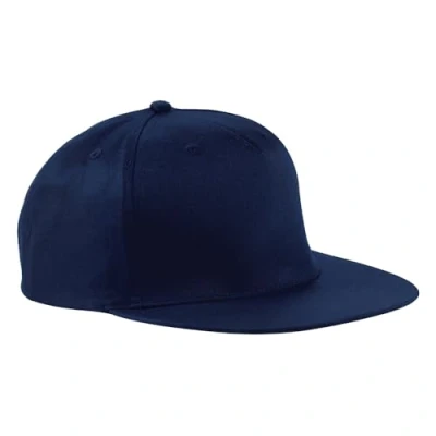 Image of Beechfield Unisex B610.FNA 5 Panel Snapback Rapper Cap Black, One Size