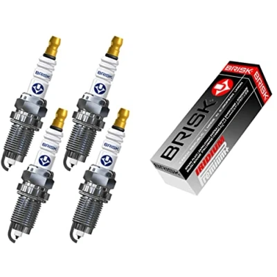 Image of Set4EAN8595001317506 Spark plug BRISK 1620 Petrol M14x1,25 16 mm AUDI: A3 Sportback, A5 B8 Coupe, A4 Saloon, VOLKSWAGEN: GOLF 5, 4, 6