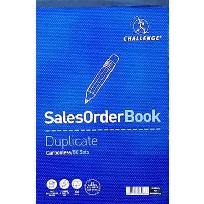 Image of Challenge Large Duplicate Sales Order Book, Carbonless, 50 Pages, 5 pack, A4 (297 x 195 mm)
