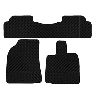 Image of Carsio Car Mats For Lexus RX450H 2009 to 2013 3mm 3pc Set Tailored Fit Rubber Floor Mat Complete Accessory Black Custom Fitted Anti Slip Backing, Heavy Duty &amp; Waterproof