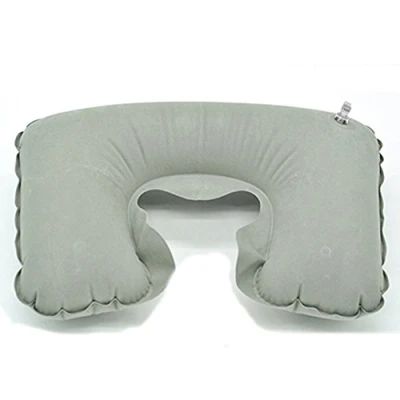Image of Inflatable Travel Neck Pillow Rest Air Cushion Portable U Shape (Gray)