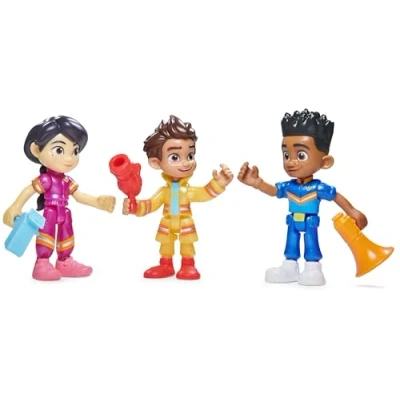 Image of Disney Junior Firebuds Action Figures Gift Pack with 3 Collectible Kids’ Toys: Bo, Jayden and Violet, Accessories, for Ages up