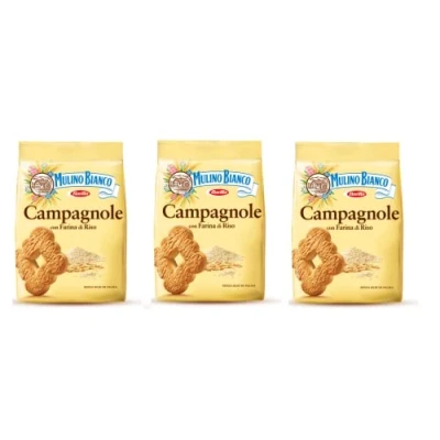 Image of 3X Mulino Bianco Campagnole Italian Biscuits Cookies 700g