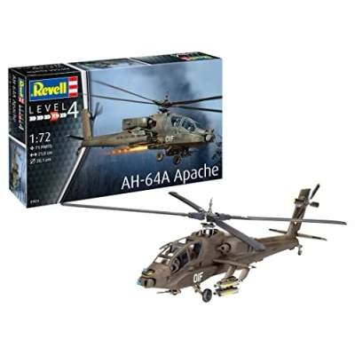 Image of Revell 03824 AH 64A Apache 1:72 Scale Unbuilt/Unpainted Plastic Model Kit