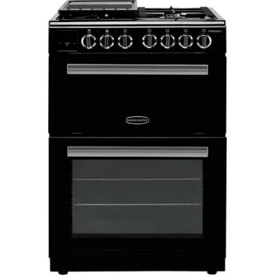 Image of Rangemaster PROPL60DFFBL/C 128170 Professional Plus 60 Dual Fuel Cooker BLACK/CHROME