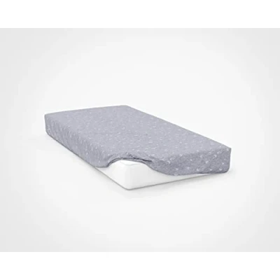 Image of NightComfort 100% Jersey Cotton Knitted Cot Bed Fitted Sheet Mattress Cover, Strawberries, 120cm x 60cm (Cot/Travel Size)