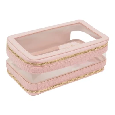 Image of Makeup Bag Double Layer Cosmetic Beauty Portable Travel Organizer for Essentials