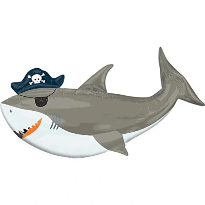Image of (PKT) Ahoy Birthday SuperShape XL Foil Balloon 41&quot;/104cm w x 23&quot;/58cm h P35