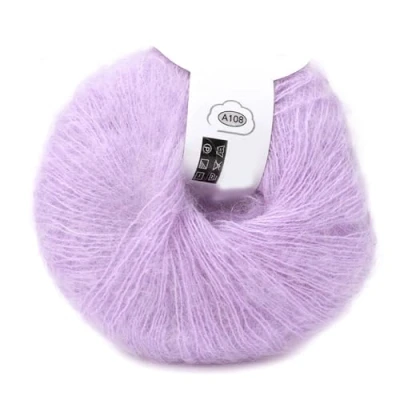 Image of Popular Soft Mohair Pashm Knit, Angora Long Wool Yarn Hot, for DIY Knitting Scarves Shawls Sweaters (Violet)