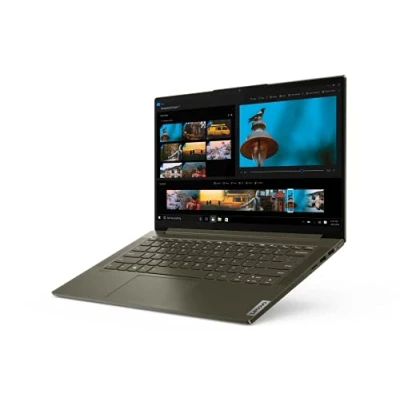 Image of Lenovo Yoga Slim 7 14 Inch (Intel Core i7, 8GB RAM, 512GB SSD, IPS 300nits Anti glare Display, Dolby Atmos Speaker System and backlit keybord) Dark Moss 14ITL05