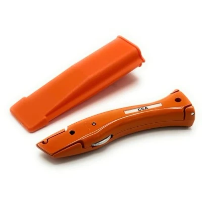 Image of TradeUnderlay Orange Carpet Fitter Knife Economy Tool with Holster
