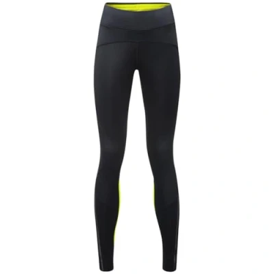 Image of Gore WEAR Women&#039;s Running Tights, R5, TEX INFINIUM, Black/Neon Yellow, 36