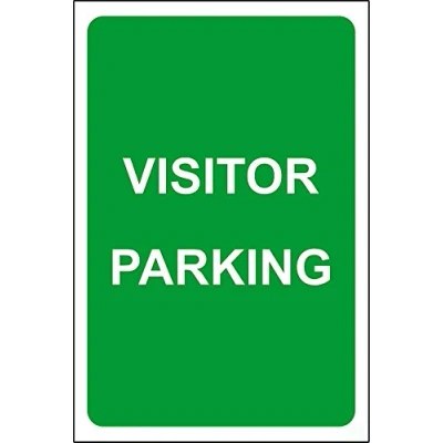 Image of Visitor parking safety sign 3mm Aluminium 300mm x 200mm
