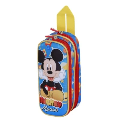 Image of Disney Mickey Mouse Glad 3D Double Pencil Case, Blue, 22 x 9,5 cm