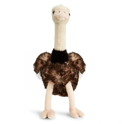 Image of Zappi Co Olivia the Ostrich Plush Toy Big Bird (22cm) Long Legged Pal Soft, Cuddly, 100% Recycled Flightless Feathered Friend