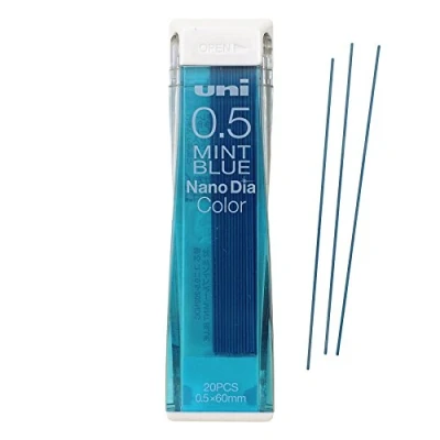 Image of Uni Mechanical Pencil Lead NanoDia Color Mint Blue 0.5mm 20leads
