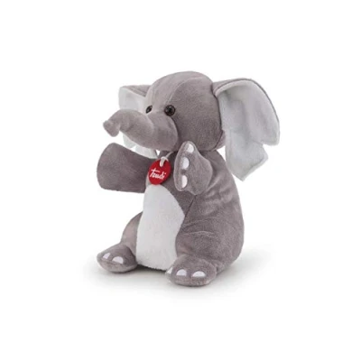 Image of Trudi Elephant Puppet Plush Puppets and marionettes theatre. Game for children. Tell create stories. Decorative plush. 19x26x15cm size S model 29829