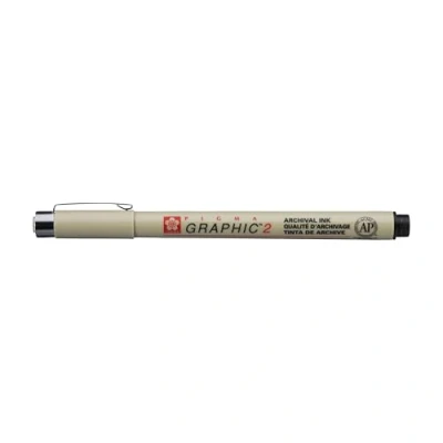 Image of Sakura Pigma Graphic 2 Black 2.00mm