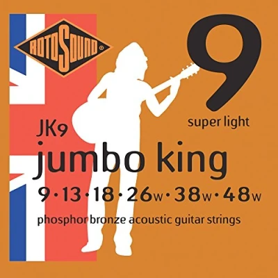 Image of Rotosound JK Akoestisch Gitaar Jumbo King Fosfor Brons Set Super Light 9 48 JK9