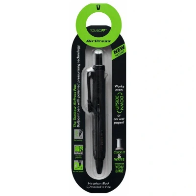 Image of Tombow AirPress Retractable Ballpoint Pen 0.7mm Tip Black Barrel Ink