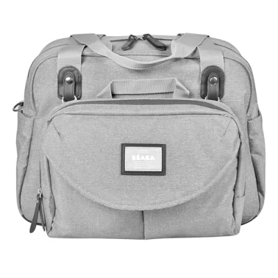 Image of BÉABA Genève II Baby Changing Bag Diaper for Babies and Newborn Large capacity Mat Isothermal lunch pouch Buggy attachment system Grey/Corail