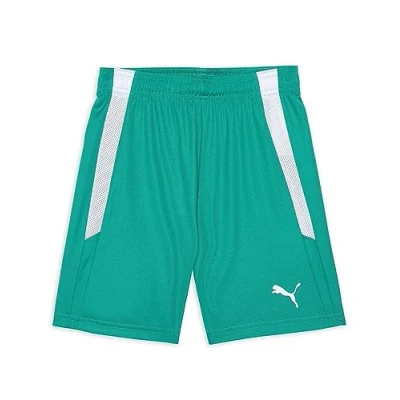 Image of puma Unisex Kids Teamliga Jr Shorts, Pepper Green White, 152 EU