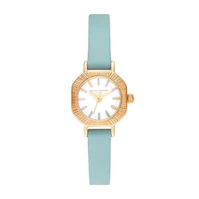 Image of Olivia Burton Analogue Quartz Watch for Women with Turquoise Leather Strap OB16CC53