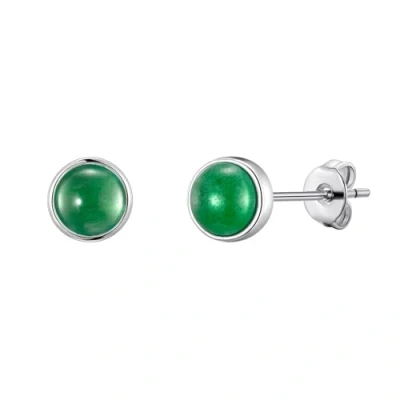 Image of Philip Jones Green Aventurine Stud Earrings