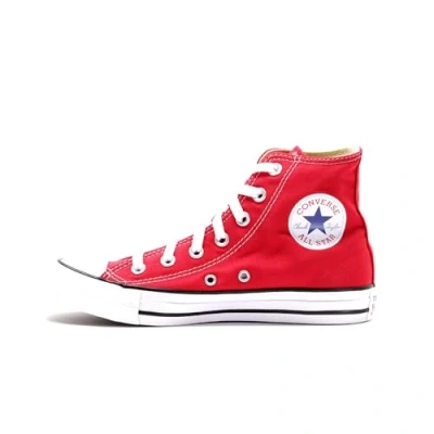 Image of Converse All Star Hi Trainers Red Canvas 8 UK
