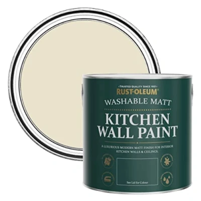 Image of Rust Oleum Beige Washable Kitchen Wall Paint in Matt Finish Longsands 2.5L