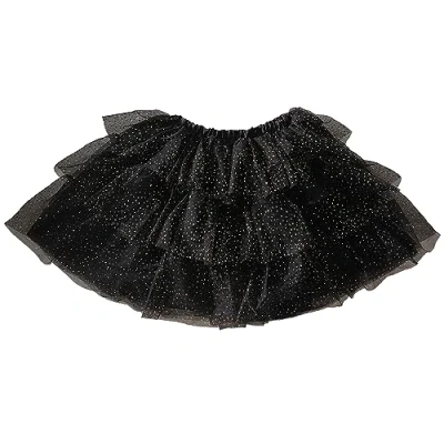 Image of Ginger Ray Girls Black &amp; Gold Sparkle Tutu for Halloween Costume Parties Age: 3 5 Years
