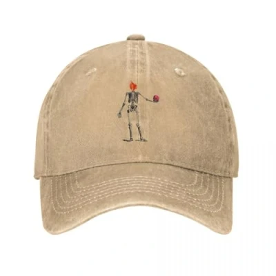 Image of TeysHa Baseball Cap Snapback Sun Hat Imagine Dragons Bones Caps Fashion Distressed Denim Skull Unisex Style Outdoor Unstructured Soft Hats for Men Women