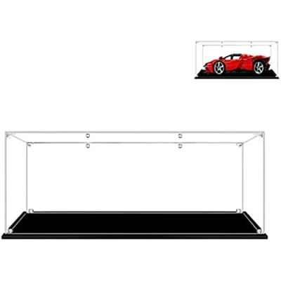 Image of Tirff Acrylic Dustproof Display Case Compatible with Lego 42143 Ferrari Daytona SP3, Case, for (Not Included Model)