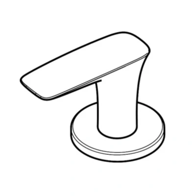Image of hansgrohe Pura Vida Tap Handle White/Chrome (95270400)