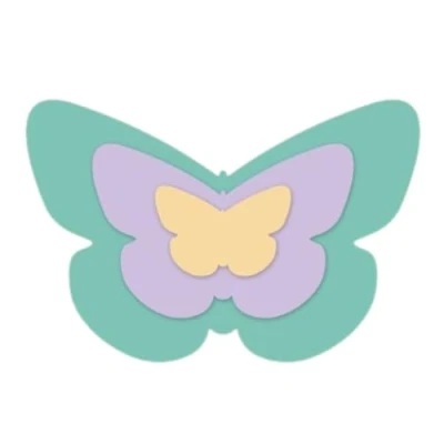 Image of Craftelier Set of Mini Essential Dies for Scrapbooking, Crafts and Card Making Butterfly Shape Approximate Size Between 2.5 x 1.8 cm 7.5 5