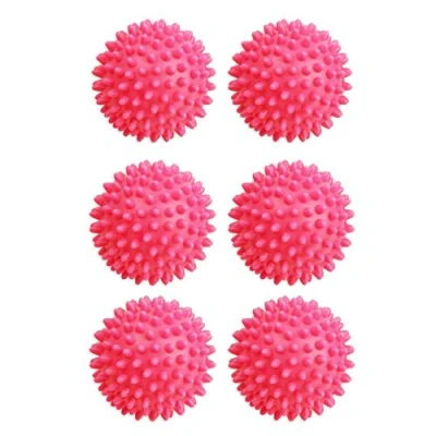Image of Dryer Balls, Reusable Tumble Balls Cubes for Non Melt new softer material, Pack of 6 (Red)