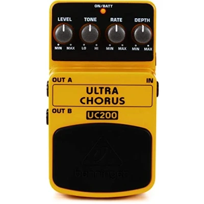 Image of Behringer ULTRA Chorus UC200 Ultimate Stereo Effects Pedal,Yellow