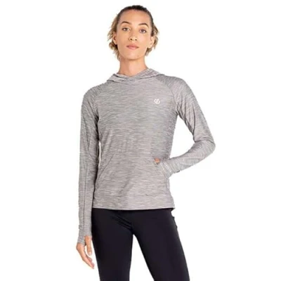 Image of Dare2b Women&#039;s Sprint CTY Hoodie Hooded Sweatshirt, Ash Greymarl, 18