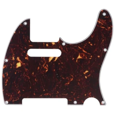Image of Musiclily Pro 8 Hole Guitar Tele Pickguard for JPN Made Fender Japan Telecaster, 4Ply Tortoise Shell