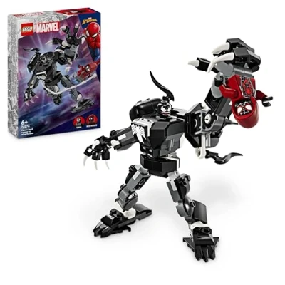 Image of LEGO Marvel Venom Mech Armour vs. Miles Morales, Posable Spider Man Toy Action Figure for Kids, Spidey Building Set with Minifigures, Super Hero Gifts Boys and Girls Aged 6 Plus 76276