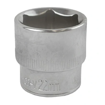 Image of 22mm 3/8&quot; Drive Shallow Metric Socket Single Hex / 6 Sided Bergen
