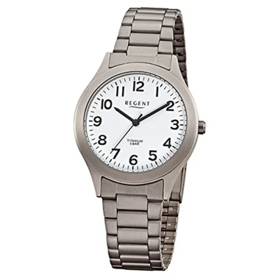 Image of Regent Mens Wristwatch Analog Gray Silver F 837 ??Titanium (Metal) Armband URF837 an Offer Made by IMPPAC